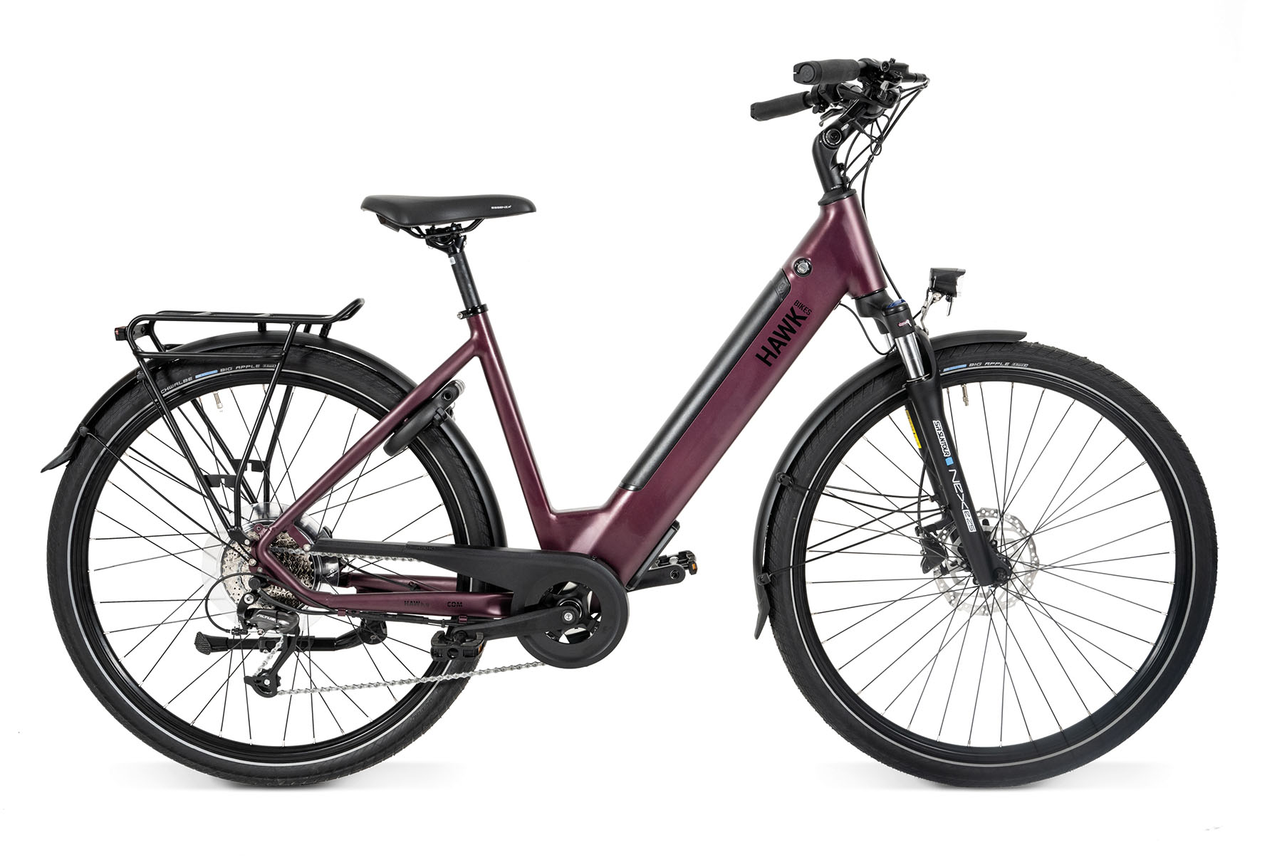 !E-Bike D 28 H2/HAWK-E-Trekking Lady/AlW/Di/Av-9G/50bordeaux Bafang HR, 522Wh Integr.